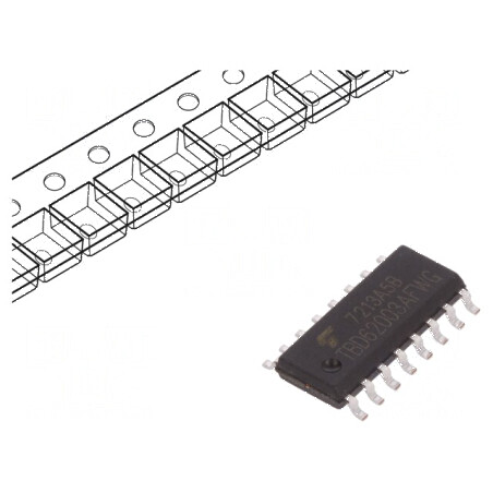 Driver matrice de tranzistoare IC PSOP16 0,5A 2÷50V, 7 Canale | Electronic-mag.ro | Componente Electronice