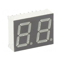Afișaj LED cu 7 segmente 14,2mm 0,56" Nr.car: 2 Galben-Verde - Display Digital pentru Proiecte Electronics | Electronic-mag.ro |
