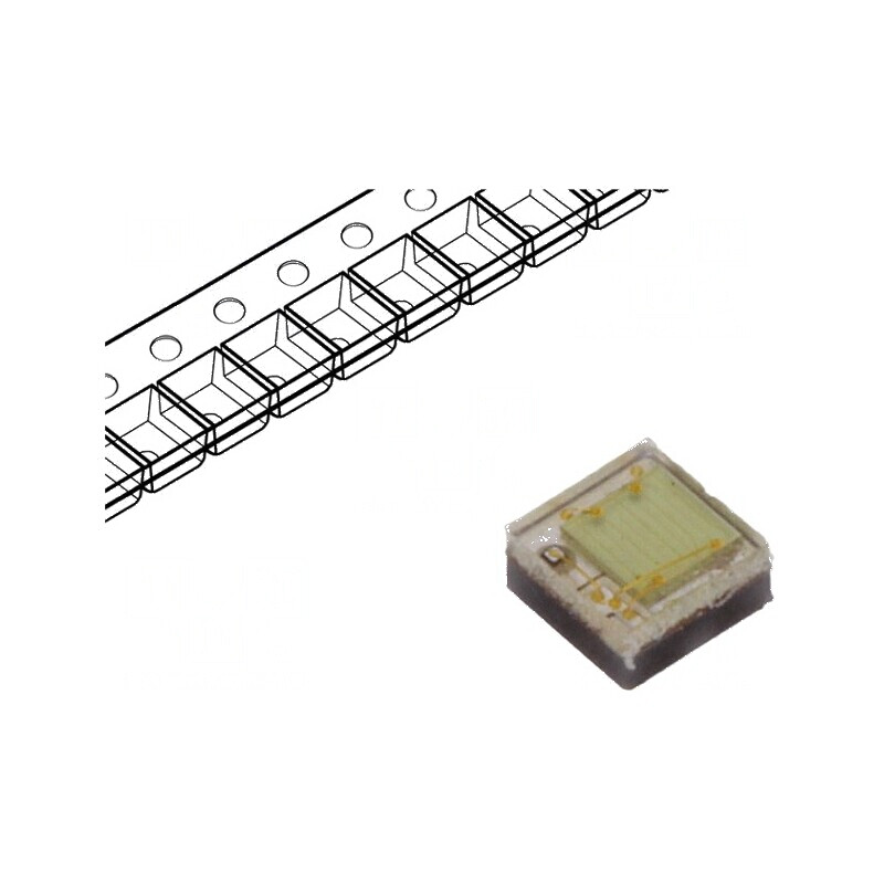 LED Verde 130° 350mA - 515÷535nm, 80÷94lm, Dimensiuni 1,6x1,6x0,75mm | Electronic-mag.ro | Componente Electronice