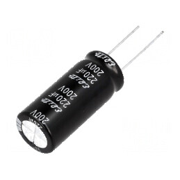 Condensator Electrolitic THT 220uF 200VDC Ø16x35,5mm ±20% - Componentă Electronică de Înaltă Performanță | Electronic-mag.ro | C