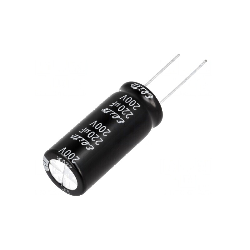 Condensator Electrolitic THT 220uF 200VDC Ø16x35,5mm ±20% - Componentă Electronică de Înaltă Performanță | Electronic-mag.ro | C