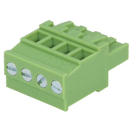 Regletă de conexiuni deconectabilă 5mm, 4 piste, unghi 90° - soluție electrică profesională | Electronic-mag.ro | Componente Ele