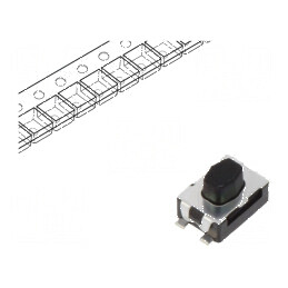Microîntrerupător TACT SPST-NO 0,05A/32VDC SMT 2N KMR4 - Comutator Compact pentru Circuit Electric | Electronic-mag.ro | Compone