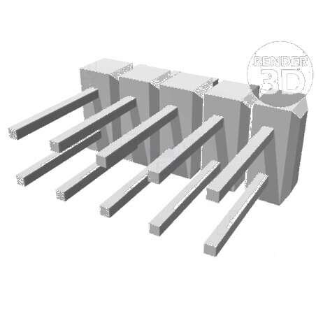 Conector C-Grid Tată PIN 10 Drept THT pentru Şiruri Pini - Componentă Electonică Profesională | Electronic-mag.ro | Componente E