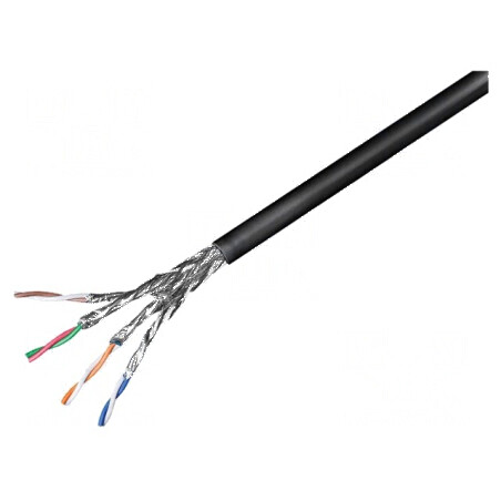 Cablu S/FTP 4x2x27AWG 6 Exterior Litat CCA PE Negru 100m - Soluție de Conectivitate Profesională | Electronic-mag.ro | Component