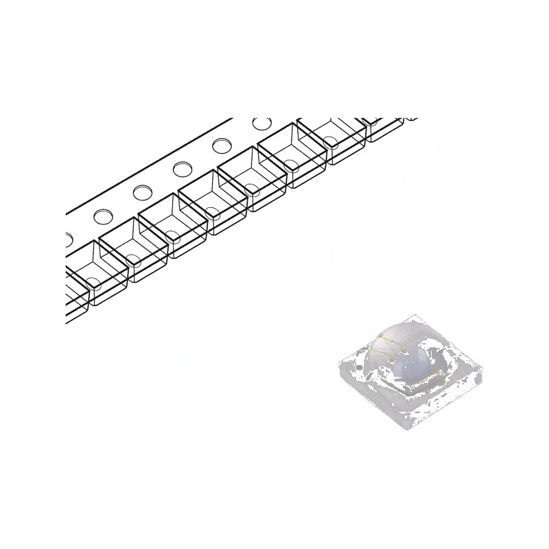 LED Convex 3,45x3,45x2,15mm - Pmax 3W, P opt 600-700mW | Electronic-mag.ro | Componente Electronice