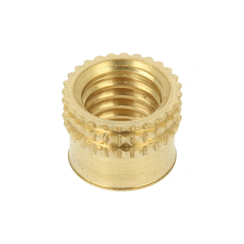 Adaos filetat din alamă M8 BN 37885, Lungime: 8,3mm, pentru Plastic | Electronic-mag.ro | Componente Electronice