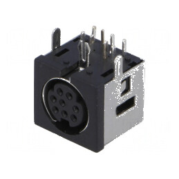 Conector DIN mini soclu mamă PIN 8 THT unghi 90° - Componentă electronică de înaltă precizie | Electronic-mag.ro | Componente El