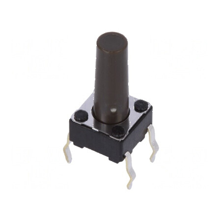 Microîntrerupător TACT SPST 0,05A/12VDC THT 1,6N 13mm - Comutator Compact pentru Proiecte Electronice | Electronic-mag.ro | Comp