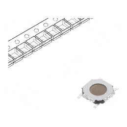 Microîntrerupător TACT SPST-NO 0,05A/12VDC SMT 2,55N - Componentă electronică de control | Electronic-mag.ro | Componente Electr