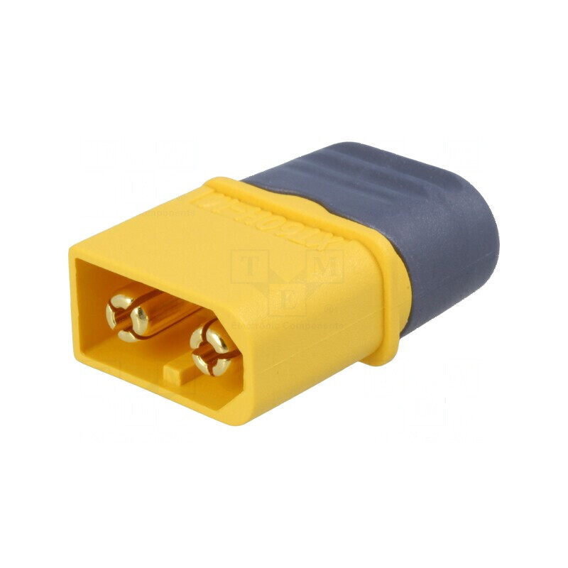 Conector Alimentare DC Mufă XT60 Tată cu 2 PIN-uri pentru Cablu Lipire - Compatibilitate Profesională | Electronic-mag.ro | Comp