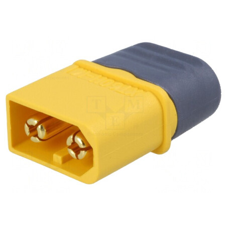 Conector Alimentare DC Mufă XT60 Tată cu 2 PIN-uri pentru Cablu Lipire - Compatibilitate Profesională | Electronic-mag.ro | Comp