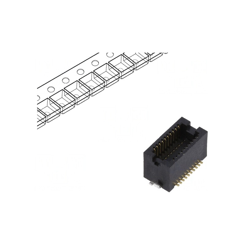 Conector PCB-PCB Tată PIN 20 0,5mm H 4,3mm DF12N Aurit SMT - Componente Electronice Profesionale | Electronic-mag.ro | Component Conector PCB-PCB Tată PIN 20 0,5mm H 4,3mm DF12N Aurit SMT - Componente Electronice Profesionale | Electronic-mag.ro | Component