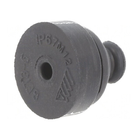 Manșon elastomer termoplastic TPE negru 12,2mm cu protecție IP67 pentru aplicații industriale | Electronic-mag.ro | Componente E