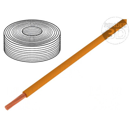Cablu H07Z-K litat cu secțiune de 1,5mm² FRNC portocalie, pentru tensiuni de 450V/750V | Electronic-mag.ro | Componente Electron