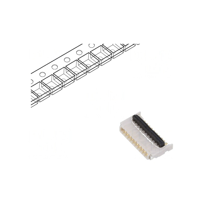 Conector FFC/FPC Orizontal 10 PIN SMT FBH1 50V 500mA Aurit - Componente Electronice | Electronic-mag.ro | Componente Electronice