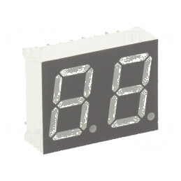Display LED 7 segmente 14,2mm 0,56" Nr.car: 2 roşie catod | Electronic-mag.ro | Componente Electronice