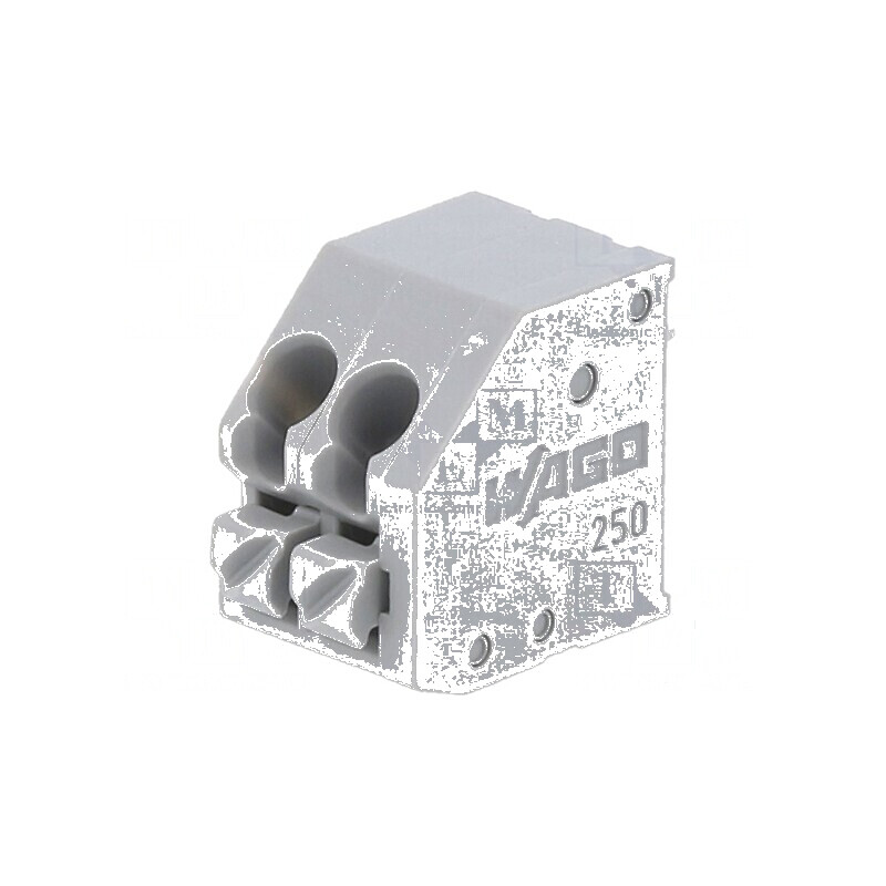 Regletă de conexiuni pentru PCB 45° - 3,5mm, 2 piste, 5A | Electronic-mag.ro | Componente Electronice