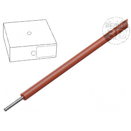 Cablu SiD 1x0,75mm² cu sârmă din cupru siliconat roșu, rezistență temperatură -60° până la 180°C, lungime 100m | Electronic-mag.