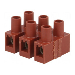 Regletă de conexiuni terminal cu şurub 4mm² 400V, 3 piste pentru instalatii electrice | Electronic-mag.ro | Componente Electroni