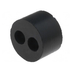Insert presetupă 4mm M16 IP54 din cauciuc NBR cu 2 orificii - Compatibilitate ridicată | Electronic-mag.ro | Componente Electron