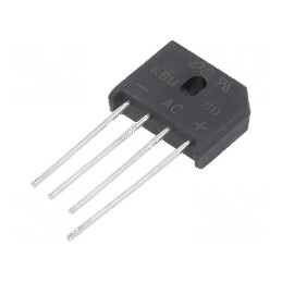 Punte Redresoare Monofazată Urmax 200V 8A If 175A Ifsm pentru Aplicații Electrice Profesionale | Electronic-mag.ro | Componente 
