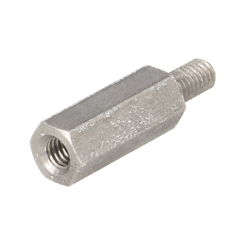 Piuliță Distanțieră Filetată 18mm cu Filet Intern M4 și Filet Extern M4 | Electronic-mag.ro | Componente Electronice
