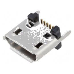 Conector USB B Micro Soclu SMT PIN 5 Verticale USB 2.0 1.8A - Componente Electronice | Electronic-mag.ro | Componente Electronic