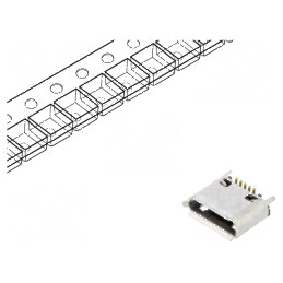 Conector USB B Micro Soclu SMT PIN 5 Verticale USB 2.0 1,8A - Componentă Electronică de Înaltă Calitate | Electronic-mag.ro | Co