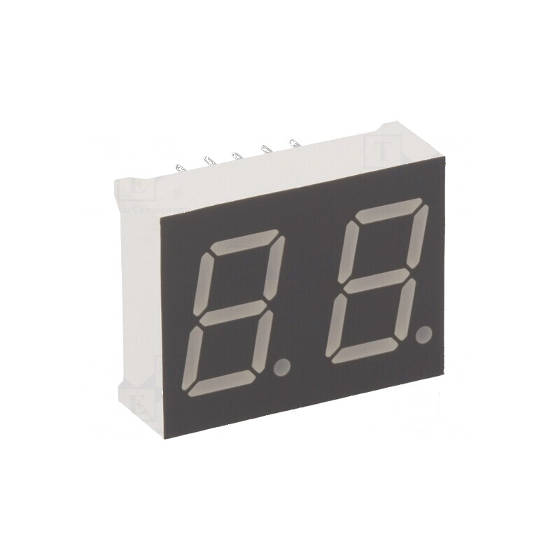 Afișaj LED cu 7 segmente 12,7mm, 0,5 Nr.car: 2, Galben-Verde - Display Profesional pentru Indicatori Numericii | Electronic-mag. Afișaj LED cu 7 segmente 12,7mm, 0,5 Nr.car: 2, Galben-Verde - Display Profesional pentru Indicatori Numericii | Electronic-mag.