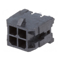 Conector cablu-placă soclu tată Micro-Fit 3.0 3mm PIN 4 THT - Componentă electronică de conectare | Electronic-mag.ro | Componen