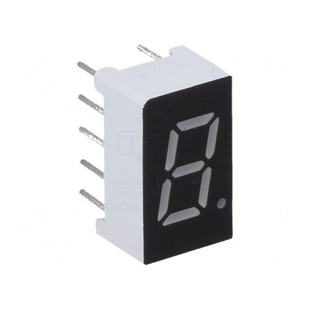 Afișaj LED cu 7 segmente 7,62 mm, 0,3 Nr. car: 1, Roșie, 40 mcd - Display Digital pentru Proiecte Electronice | Electronic-mag.r