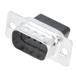 Mufă D-Sub PIN 9 Tată Crimpată pe Cablu Neagră - Conector de Înaltă Calitate pentru Aplicații Electrice | Electronic-mag.ro | Co