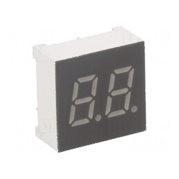 Afișaj LED cu 7 segmente 7,62mm 0,3 Nr.car: 2 Galben-Verde - Display Digital pentru Proiecte Electronice | Electronic-mag.ro | C