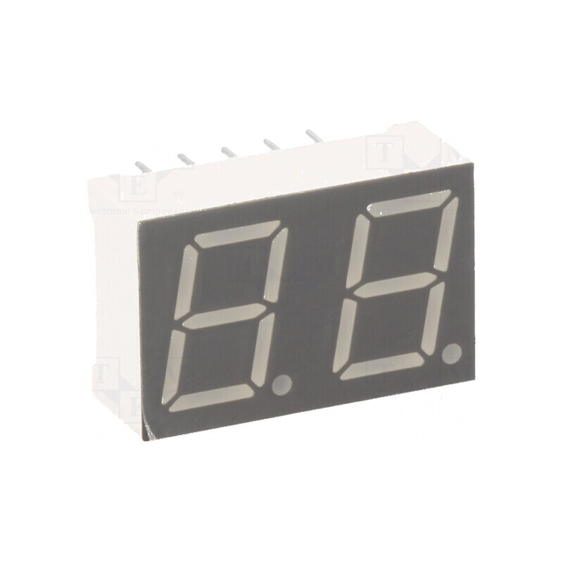 Afișaj LED cu 7 segmente de 10mm, 0,39, Galben-Verde, Nr. Car: 2 | Electronic-mag.ro | Componente Electronice Afișaj LED cu 7 segmente de 10mm, 0,39, Galben-Verde, Nr. Car: 2 | Electronic-mag.ro | Componente Electronice