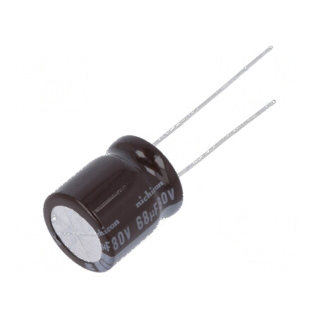 Condensator Electrolitic Low ESR THT 68uF 80VDC Ø12,5x15mm - Componentă Electronică de Înaltă Performanță | Electronic-mag.ro | 