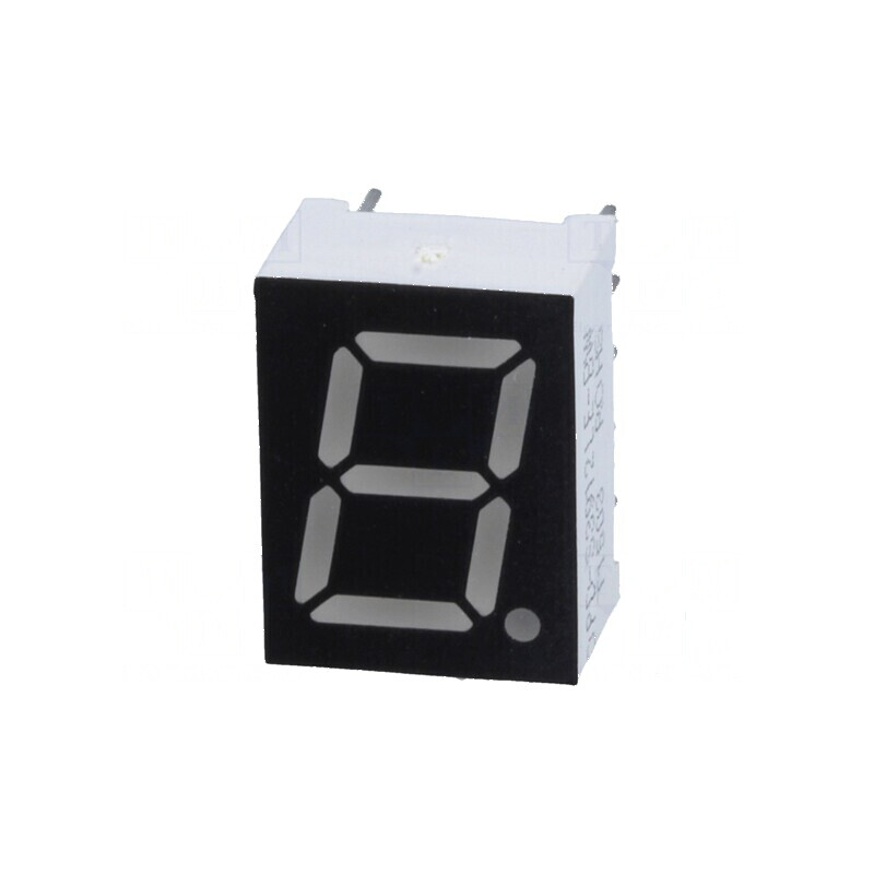 Afișaj LED cu 7 segmente 9,9mm, 0,39 Nr.car: 1, Roșie 40mcd - Display pentru Proiecte Electronice | Electronic-mag.ro | Componen Afișaj LED cu 7 segmente 9,9mm, 0,39 Nr.car: 1, Roșie 40mcd - Display pentru Proiecte Electronice | Electronic-mag.ro | Componen