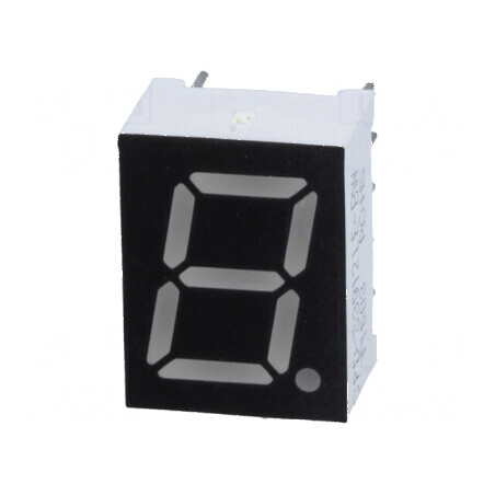 Afișaj LED cu 7 segmente 9,9mm, 0,39 Nr.car: 1, Roșie 40mcd - Display pentru Proiecte Electronice | Electronic-mag.ro | Componen