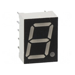 Afișaj LED cu 7 segmente 10,16mm, 0,4 Nr.car: 1, Roșie, 30mcd | Electronic-mag.ro | Componente Electronice