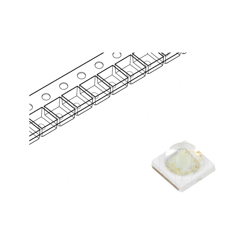 LED Verde 130° 350mA - Lumină cu Lungime de Undă 515-535nm, Putere Maximă 3W, Flux Lumină 100-120lm | Electronic-mag.ro | Compon
