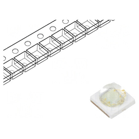 LED Verde 130° 350mA - Lumină cu Lungime de Undă 515-535nm, Putere Maximă 3W, Flux Lumină 100-120lm | Electronic-mag.ro | Compon