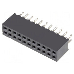 Conector şiruri pini soclu mamă 22 PIN 1,27mm THT 2x11 - Componentă electronică de conectare | Electronic-mag.ro | Componente El