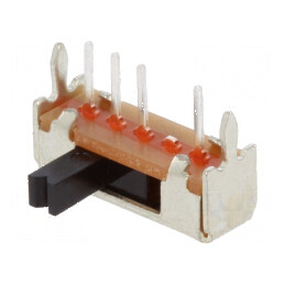 Comutator glisant Poz: 3 SP3T 0,1A/12VDC ON-ON-ON THT OS pentru aplicații electronice | Electronic-mag.ro | Componente Electroni