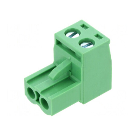 Regletă de conexiuni deconectabilă 5mm cu 2 piste dreptunghiulare - Mufă de calitate superioară | Electronic-mag.ro | Componente