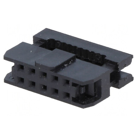 Conector IDC Mufă Mamă 10 PIN Fără Presarea Cablului - Conectori Electrice Profesionale | Electronic-mag.ro | Componente Electro