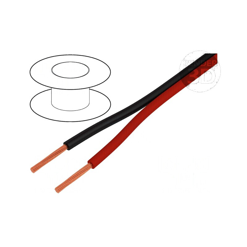 Cablu difuzor 2x0,75mm² litat CCA negru-roșu PVC - Cablu audio de înaltă calitate pentru sistemele de sunet | Electronic-mag.ro Cablu difuzor 2x0,75mm² litat CCA negru-roșu PVC - Cablu audio de înaltă calitate pentru sistemele de sunet | Electronic-mag.ro