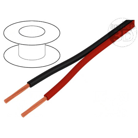 Cablu difuzor 2x0,75mm² litat CCA negru-roșu PVC - Cablu audio de înaltă calitate pentru sistemele de sunet | Electronic-mag.ro 
