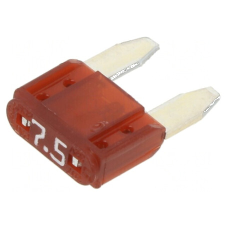 Siguranță Mini 7,5A 32VDC cu Împingere Auto, 19mm - Produs Compact pentru Protecție Electrică | Electronic-mag.ro | Componente E