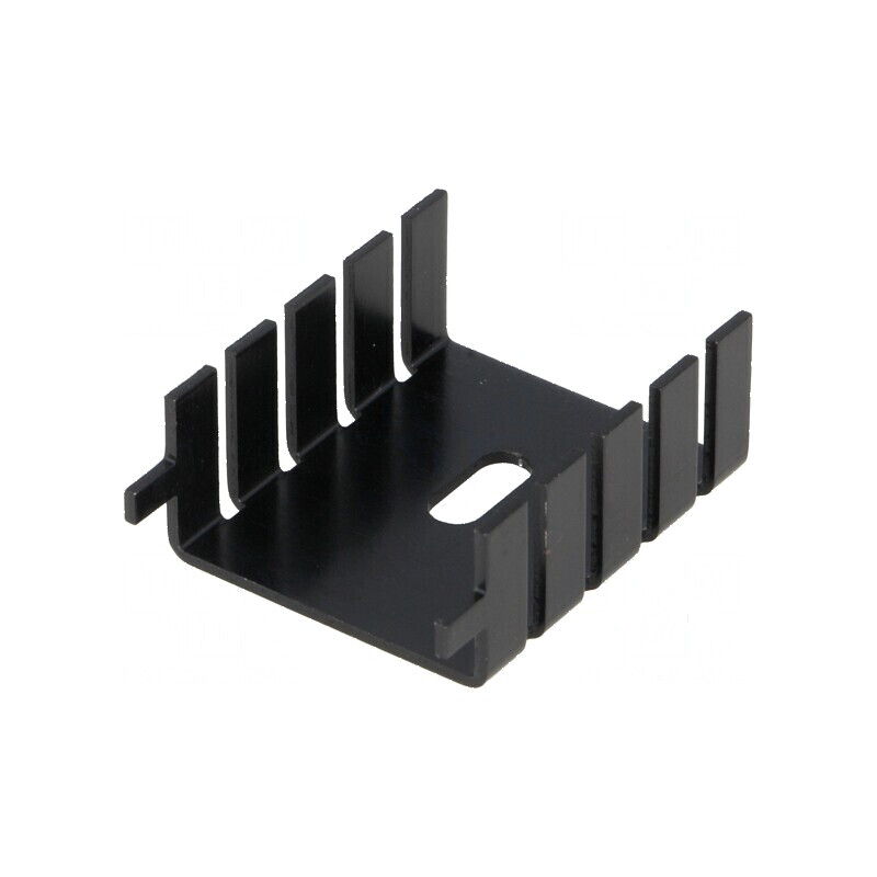 Radiator presat TO220 negru 33mm x 25,4mm x 12,7mm 20K/W - soluție de răcire eficientă | Electronic-mag.ro | Componente Electron
