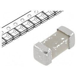 Siguranță întârziere SMD 500mA 125VAC 125VDC alamă - Componentă electronică profesională | Electronic-mag.ro | Componente Electr